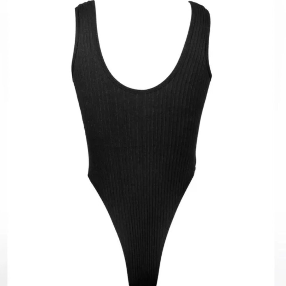 Heavy Manners Black Knit Bodysuit